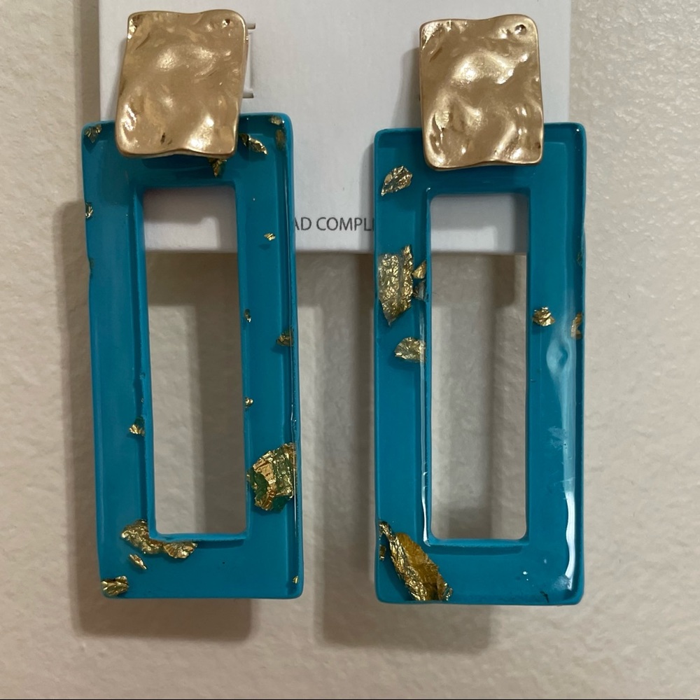 🌼JUST IN! Jenna Summertime Turquoise and Gold Earrings